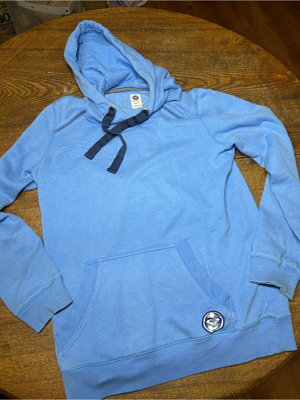 Roxy Light Blue Men's Hooded Sweatshirt, #beach